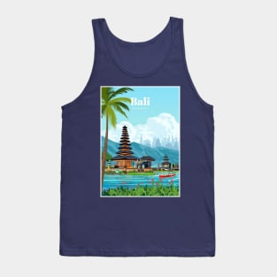 Bali Indonesia Vintage Art Advertising Tourism Print Tank Top